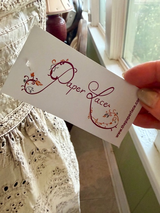 Paper  Lace Eyelet Sundress or top with Butterflies and roses NWT small - Picture 5 of 10